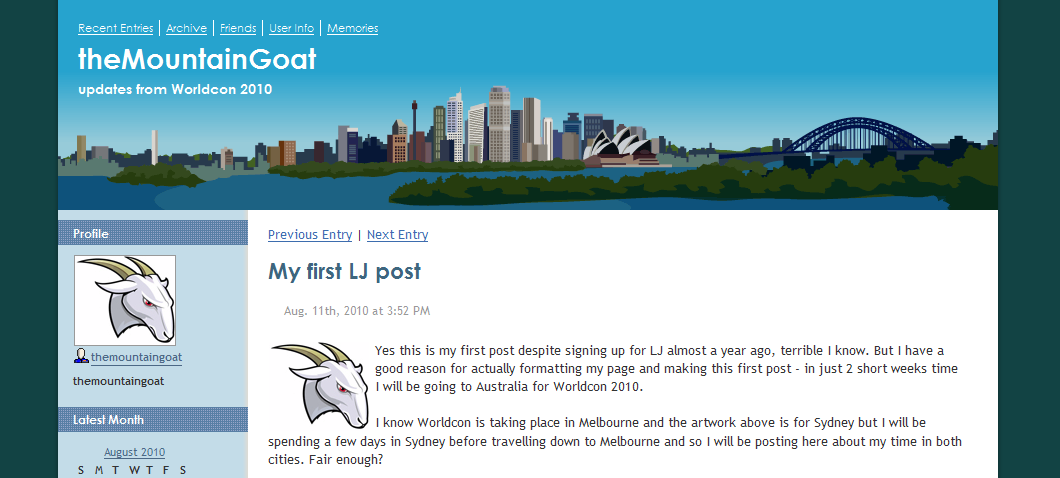 theMountainGoat on Livejournal